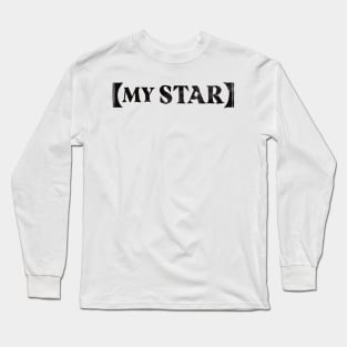 My Star Black Text Typography from Oshi no Ko Anime Cover Long Sleeve T-Shirt